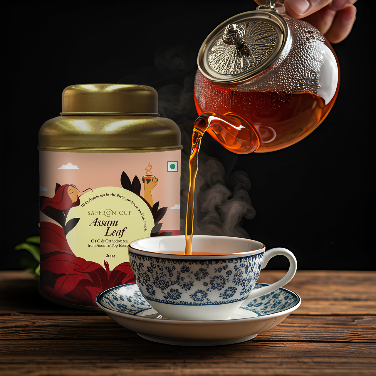 Pure Assam Black CTC Tea – 200g | Fresh Assam Tea - saffroncup