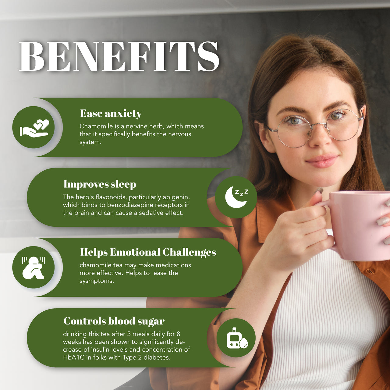Chamomile Mint Relax Herbal Tea – 80g | Stress & Digestive Support - saffroncup