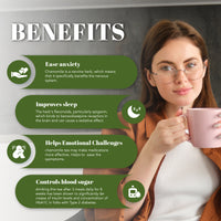 Thumbnail for Chamomile Mint Relax Herbal Tea – 80g | Stress & Digestive Support - saffroncup