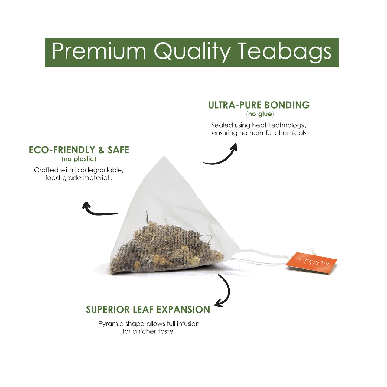 Chamomile & Mint Herbal Tea - 20 Premium Pyramid Teabags