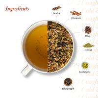 Thumbnail for Saffron Cup Cold & Cough Herbal Infusion – 20 Tea Bags (Premium Pyramid Tea bags) - saffroncup