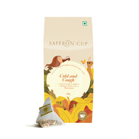 Thumbnail for Saffron Cup Cold & Cough Herbal Infusion – 20 Tea Bags (Premium Pyramid Tea bags) - saffroncup