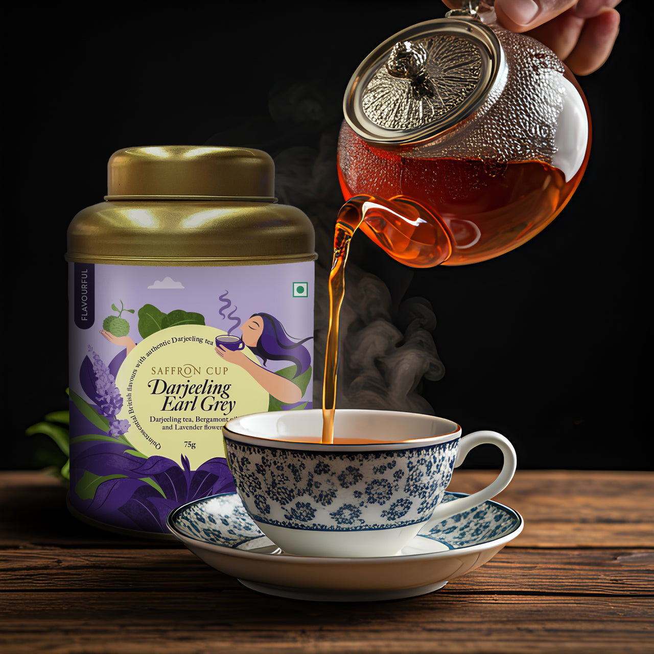 Darjeeling Earl Grey Black Tea – Bergamot & Lavender - saffroncup