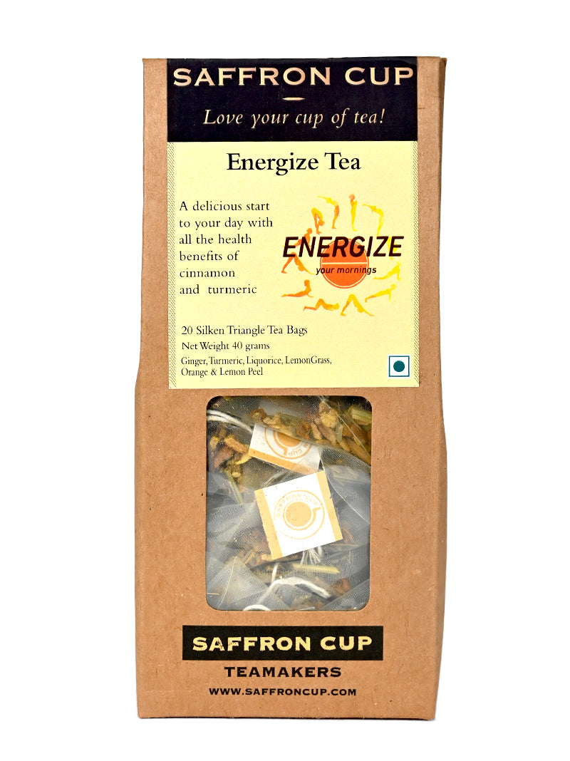 Energize Ginger & Turmeric Tea) - Saffroncup