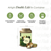 Thumbnail for Saffron Cup Darjeeling First Flush Black Tea - 50gm (Airtight Double-Lid Tin)