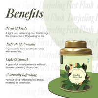 Thumbnail for Saffron Cup Darjeeling First Flush Black Tea - 50gm (Airtight Double-Lid Tin)