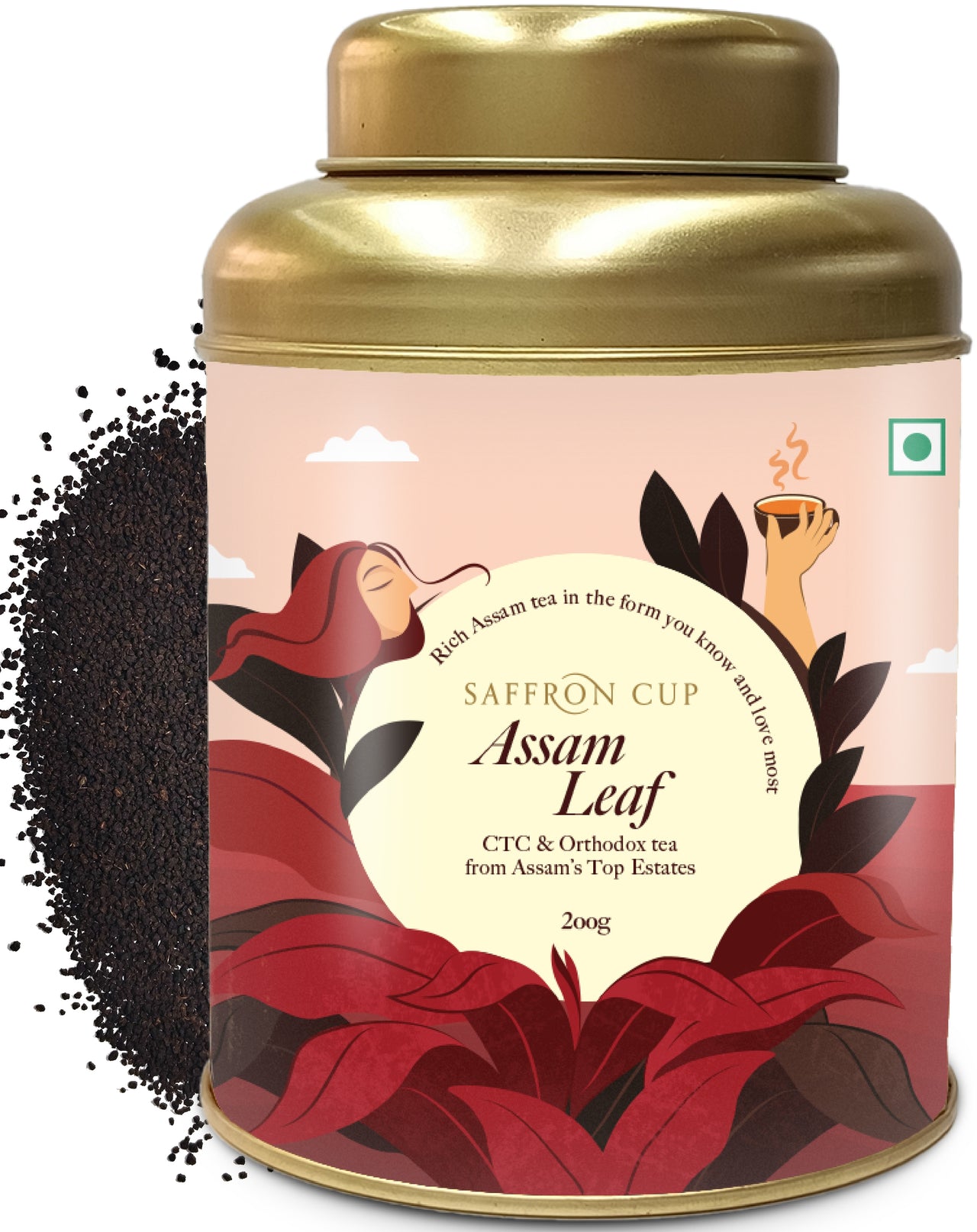 Pure Assam Black CTC Tea – 200g | Fresh Assam Tea - saffroncup