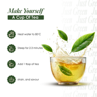 Thumbnail for Saffron Cup Just Green – Pure Darjeeling Green Tea – 100g (Airtight Zip-Lock Pouch)