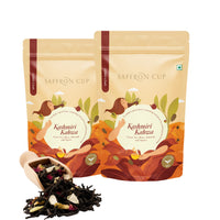 Thumbnail for Saffron Cup Kashmiri Kahwa Green Tea – 200g, Pack of 2 (Airtight Zip-Lock Pouch) - saffroncup