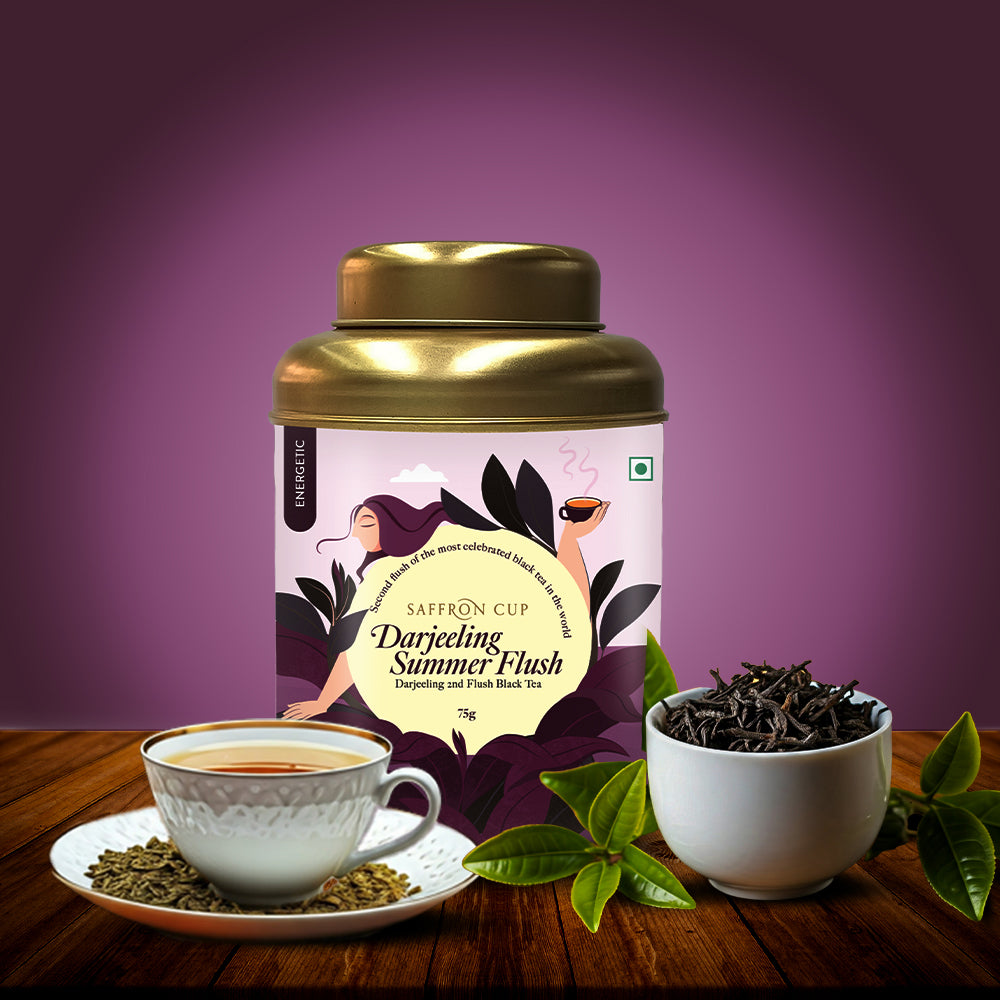 Darjeeling Second Flush Tea - 80g | Second Flush, Antioxidant-Rich - saffroncup