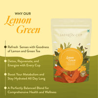 Thumbnail for Lovely Lemon Green Tea – 100g | Lemon Peel & Lemongrass - saffroncup