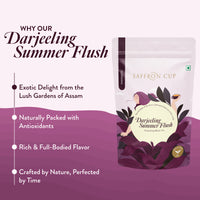 Thumbnail for Darjeeling Second Flush Tea – 75g | Premium Leaf, Pyramid Tea Bags - saffroncup