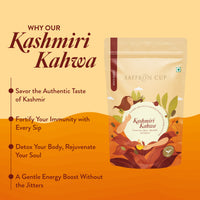 Thumbnail for Kashmiri Kahwa Green Tea – 100g | Saffron-Infused, Cardamom, Cinnamon, Almonds - saffroncup