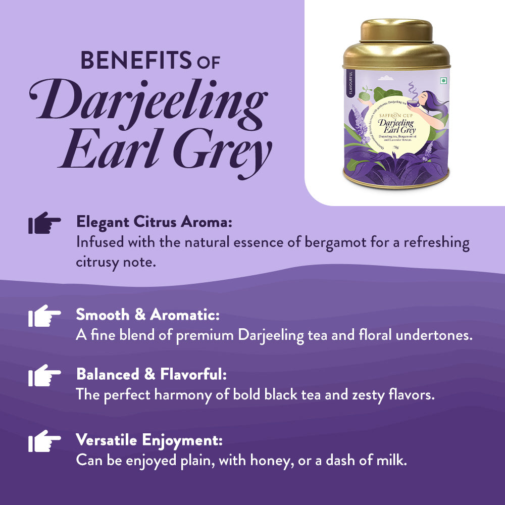 Darjeeling Earl Grey (Bergamot & Lavender)- 75gm (Tin)