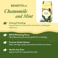 Thumbnail for Chamomile & Mint Herbal Tea - 20 Premium Pyramid Teabags