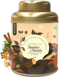 Thumbnail for Bombay Masala Black Tea – 100g | Ginger, Cardamom, Cinnamon, Cloves - saffroncup