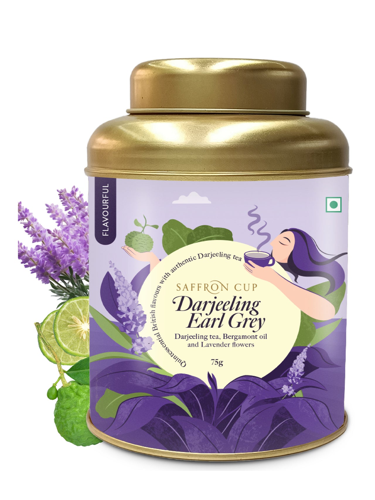 Darjeeling Earl Grey (Bergamot & Lavender)- 75gm (Tin)