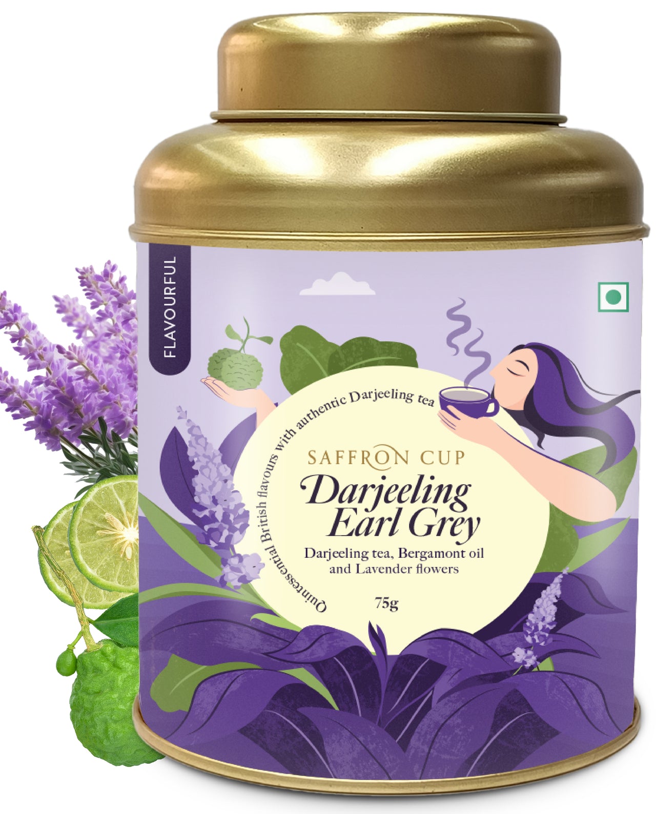Darjeeling Earl Grey Black Tea – Bergamot & Lavender - saffroncup