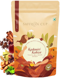 Thumbnail for Kashmiri Kahwa Green Tea – 100g | Saffron-Infused, Cardamom, Cinnamon, Almonds - saffroncup
