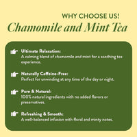 Thumbnail for Chamomile & Mint Herbal Tea - 20 Premium Pyramid Teabags