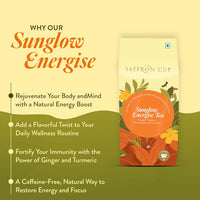 Thumbnail for Sunglow Energize Herbal Tea Bags – 20 Tea Bags | Ginger, Turmeric